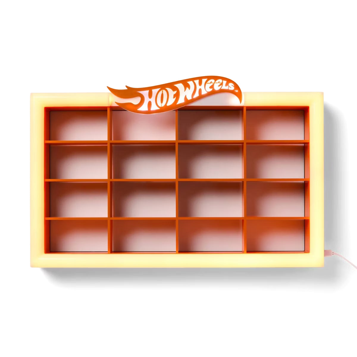 Hot Wheels Retro Light Up Kids' Wall Car Storage Orange by Pillowfort™