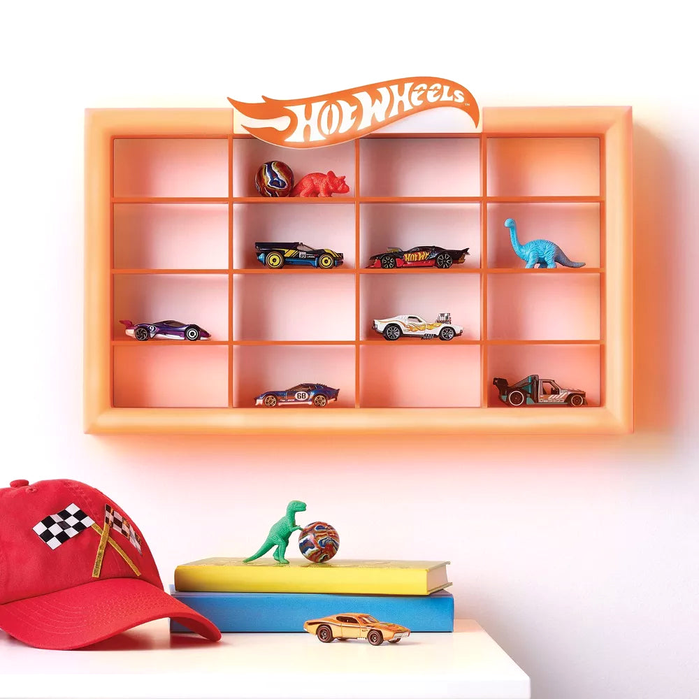 Hot Wheels Retro Light Up Kids' Wall Car Storage Orange by Pillowfort™