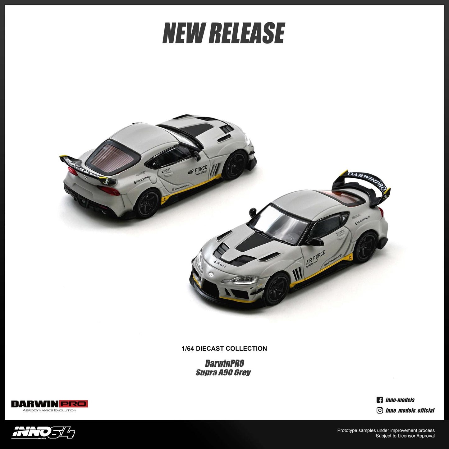 [PRE ORDER] Inno64 1:64 Toyota Supra A90 DarwinPRO Matt Grey