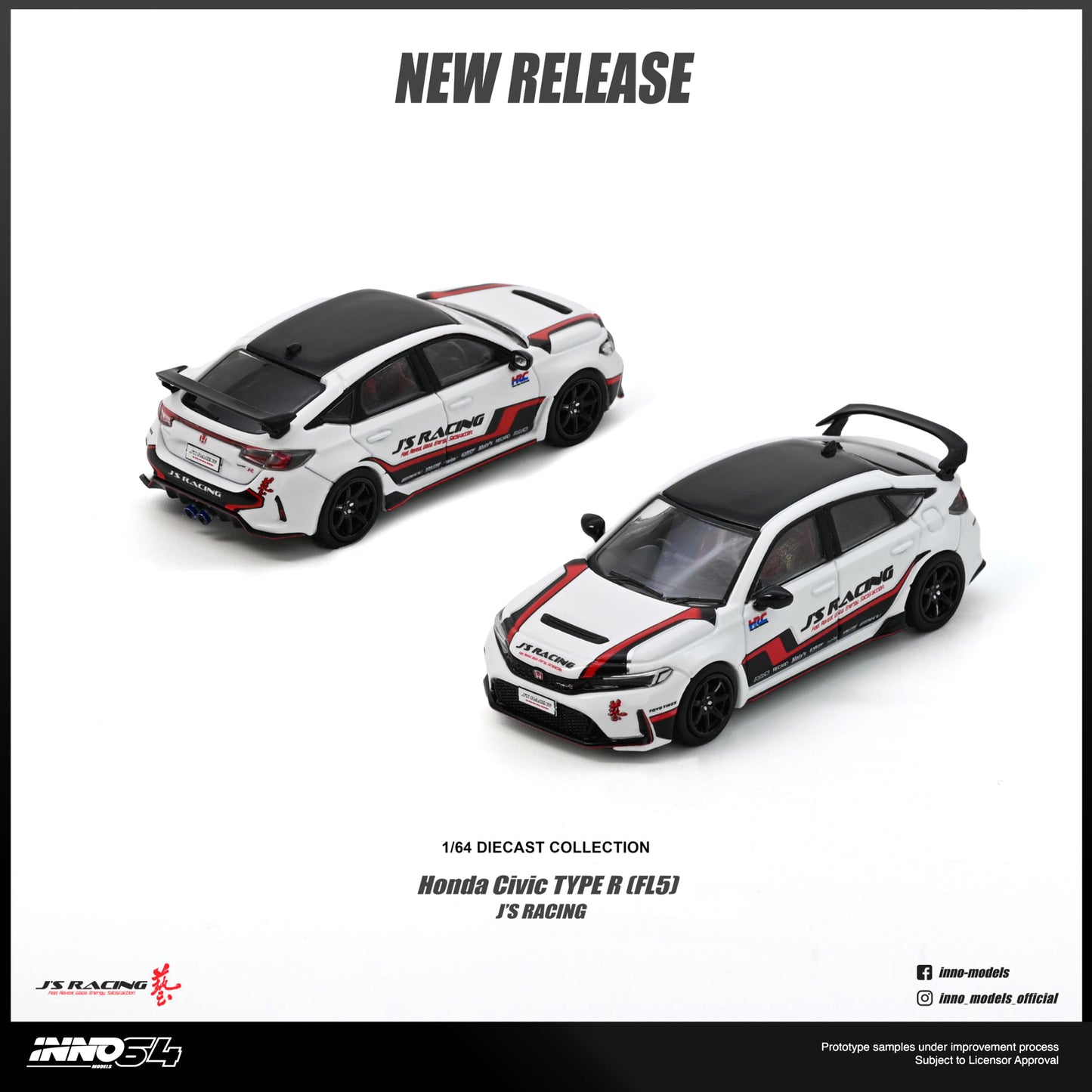 [PRE ORDER] Inno64 1:64 Honda Civic FL5 J'S Racing