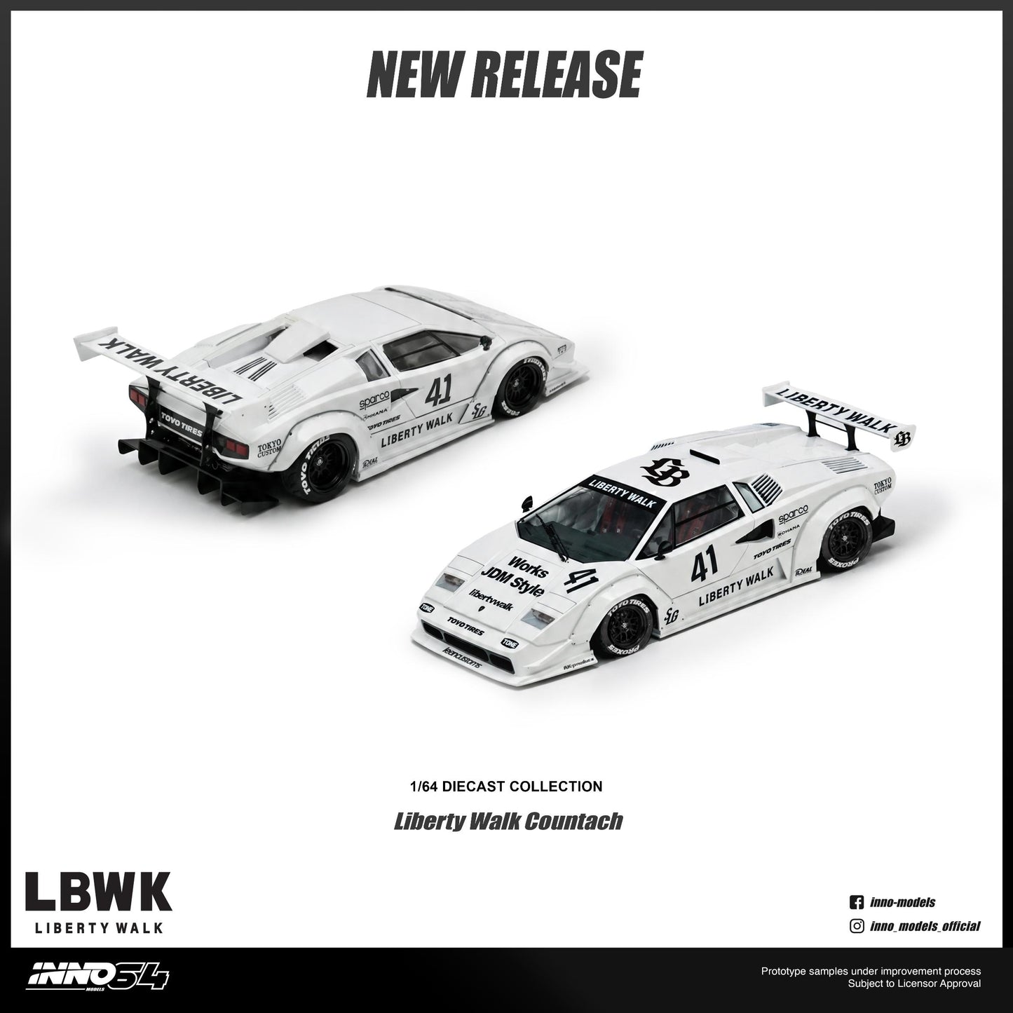 [PRE ORDER] Inno64 1:64 Liberty Walk Countach