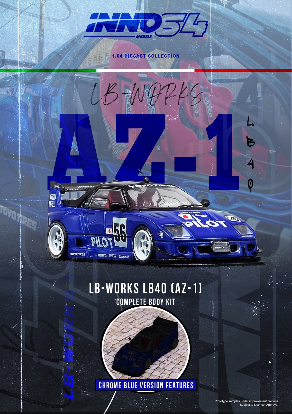 [PRE ORDER] Inno64 1:64 Mazda AZ-1 Liberty Walk LB40 PILOT