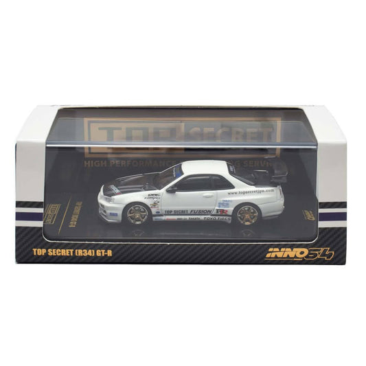 Inno64 1:64 Top Secret R34 GT-R White