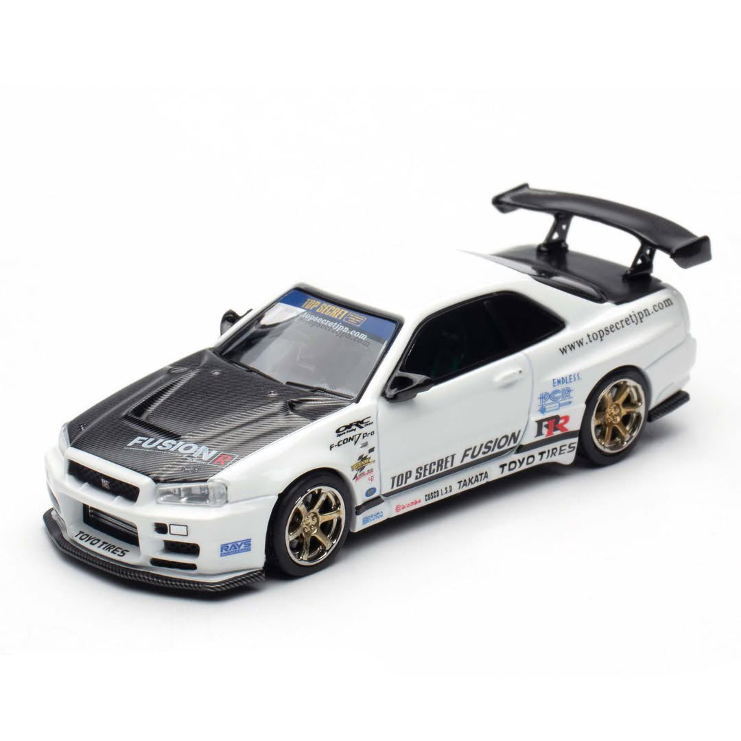 Inno64 1:64 Top Secret R34 GT-R White