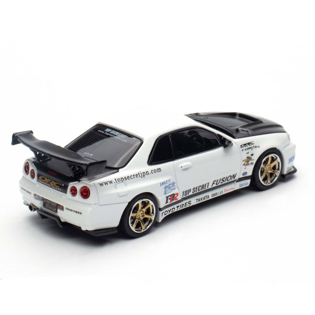 Inno64 1:64 Top Secret R34 GT-R White