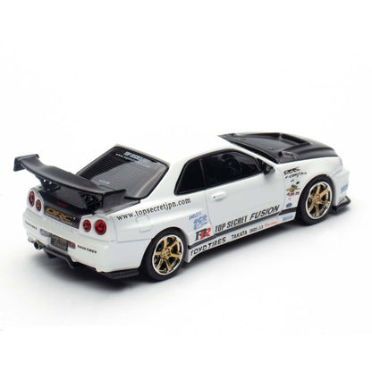 Inno64 1:64 Top Secret R34 GT-R White