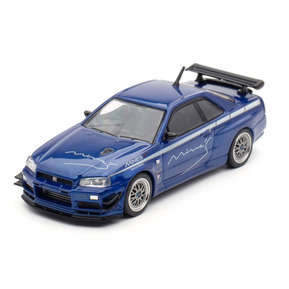 Inno64 1:64 Nissan Skyline GT-R R34 V-Spec Tuned by Mine's Blue