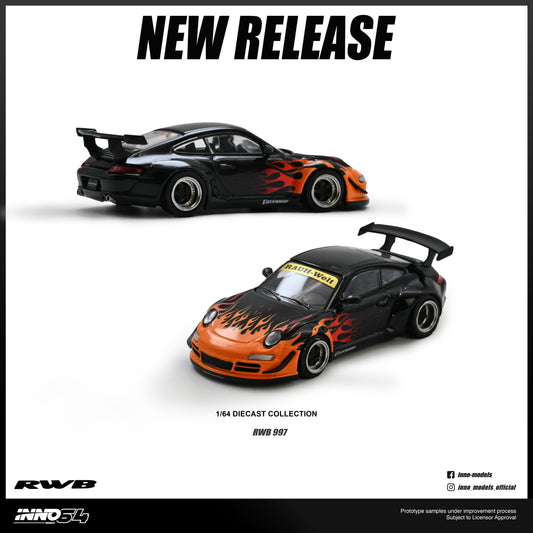 [PRE ORDER] Inno64 1:64 RWB 997 Orange Burning Flame