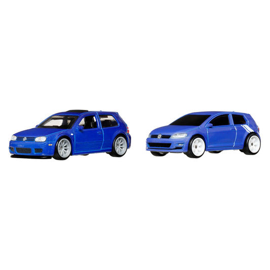 Hot Wheels Premium 1:64 Car Culture 2-Pack 2004 Volkswagen Golf R32 and Volkswagen Golf MK7