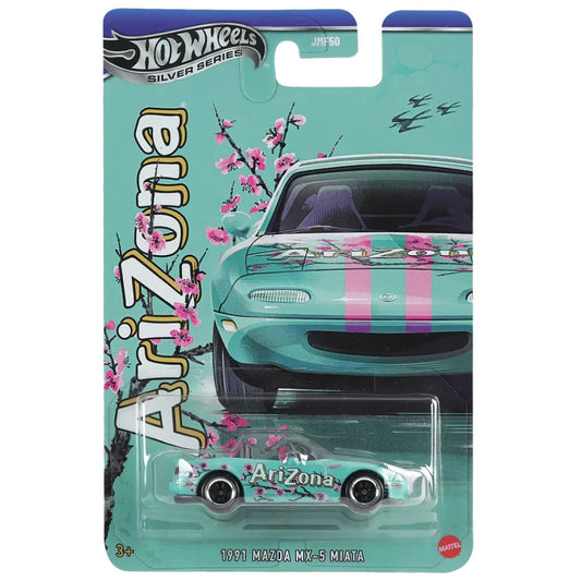 Hot Wheels Silver Series 1:64 1991 Mazda MX-5 Miata Arizona Cherry Blossom
