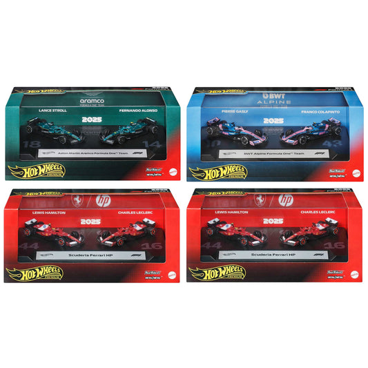 Hot Wheels Premium 1:64 Formula 1 2026 Mix C Pack Case of 4