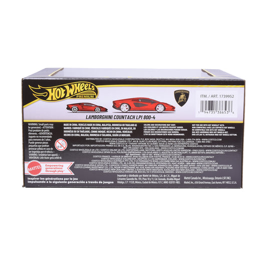 Hot Wheels 1:43 & 1:64 Dual Scale 2-Pack Lamborghini Countach LPI 800-4