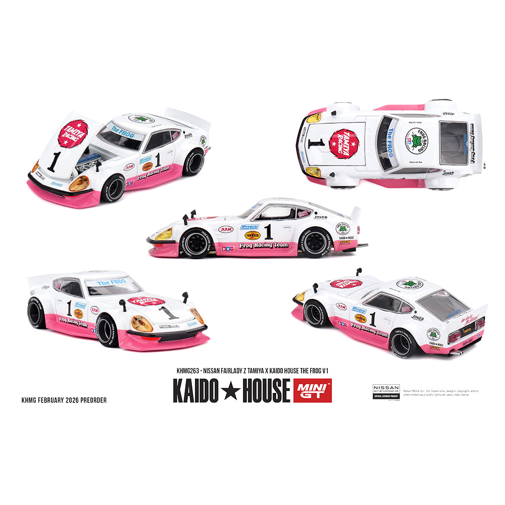 Kaido House 1:64 Nissan Fairlady Z Tamiya x Kaido House The Frog V1 White/Pink