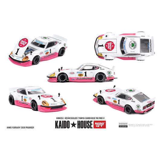 Kaido House 1:64 Nissan Fairlady Z Tamiya x Kaido House The Frog V1 White/Pink
