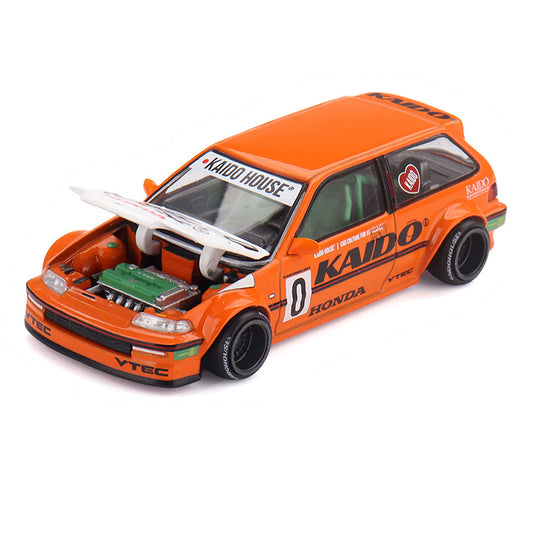 [PRE ORDER] Kaido House 1:64 Honda Civic EF Kaido Sports V1 Orange KHMG265