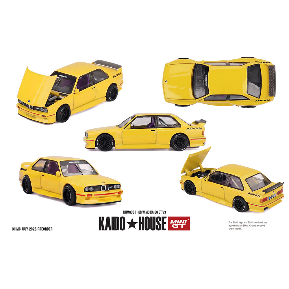 [PRE ORDER] Kaido House 1:64 BMW M3 Kaido GT V3 ADVAN Yellow