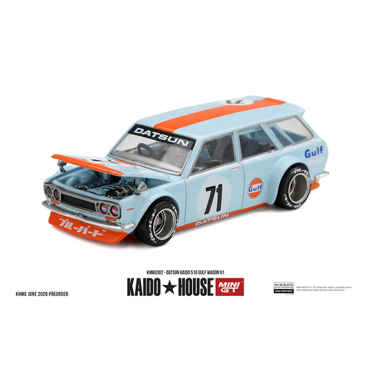 [PRE ORDER] Kaido House 1:64 Datsun KAIDO 510 GULF Wagon V1
