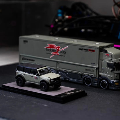 GCD Models 1:64 DarwinPRO & TECKWRAP Ford Bronco Matte Khaki
