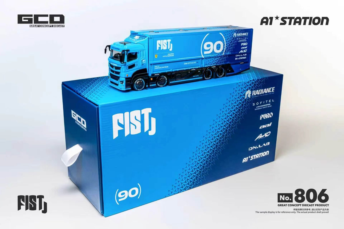 [PRE ORDER] GCD 1:64 FIST TEAM LBWK Mitsubishi FUSO Super Great Container Truck APA Xpo Foshan 2026 RHD