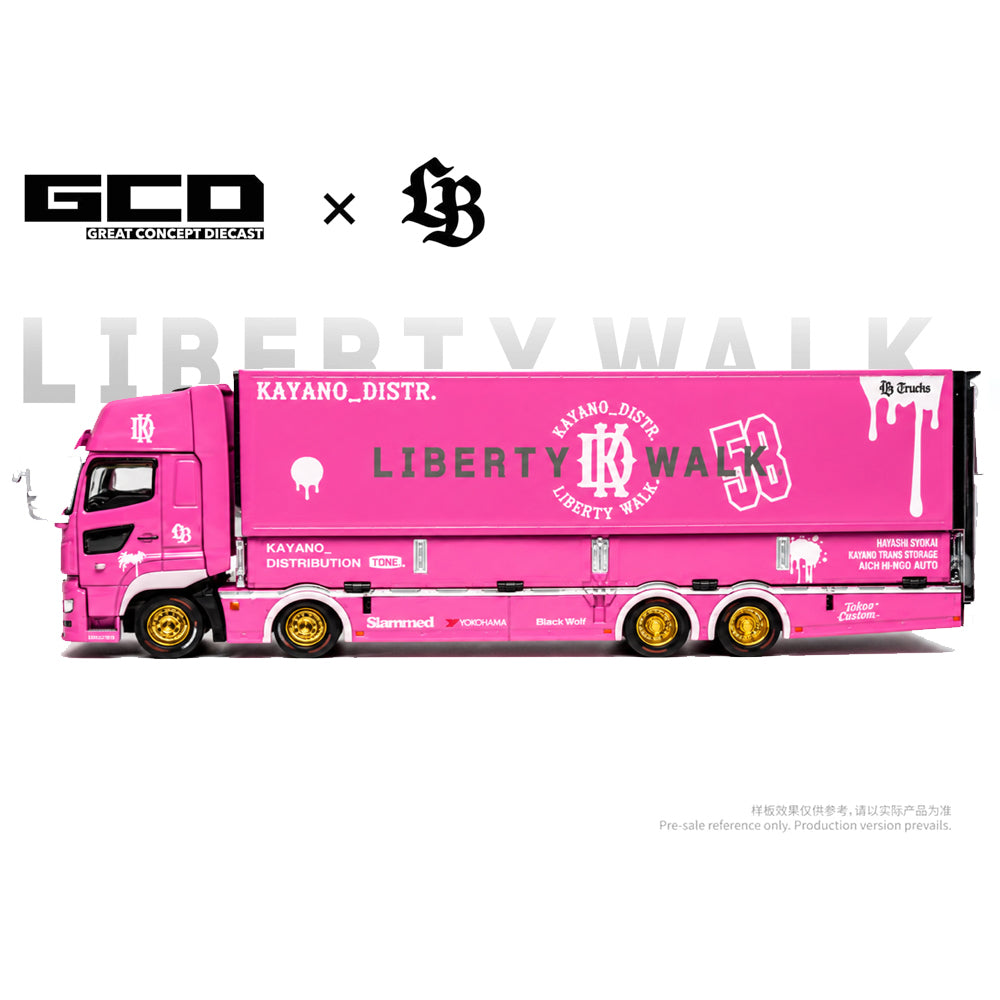 [PRE ORDER] GCD 1:64 LBWK HINO700 LB Truck Pink Special Edition