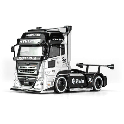 Motorhelix 1:64 LB-Trucks UD Quon Head Black & Silver M61206