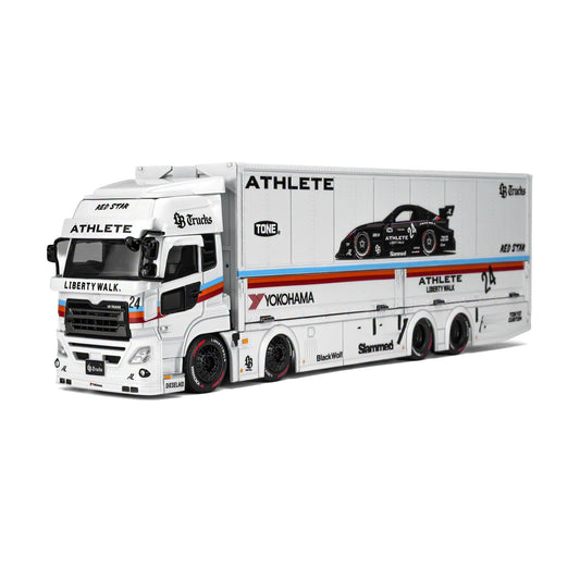 Motorhelix 1:64 LB-Trucks UD Quon Cargo Truck ATHLETE White M61252