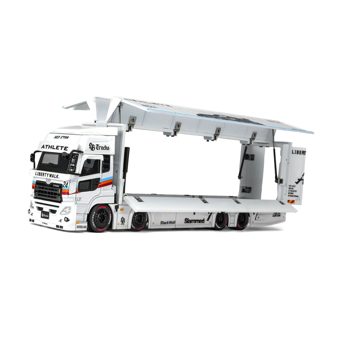 Motorhelix 1:64 LB-Trucks UD Quon Cargo Truck ATHLETE White M61252