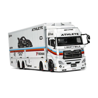 Motorhelix 1:64 LB-Trucks UD Quon Cargo Truck ATHLETE White M61252