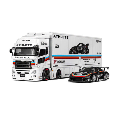 Motorhelix 1:64 LB-Trucks UD Quon Cargo Truck ATHLETE White M61252