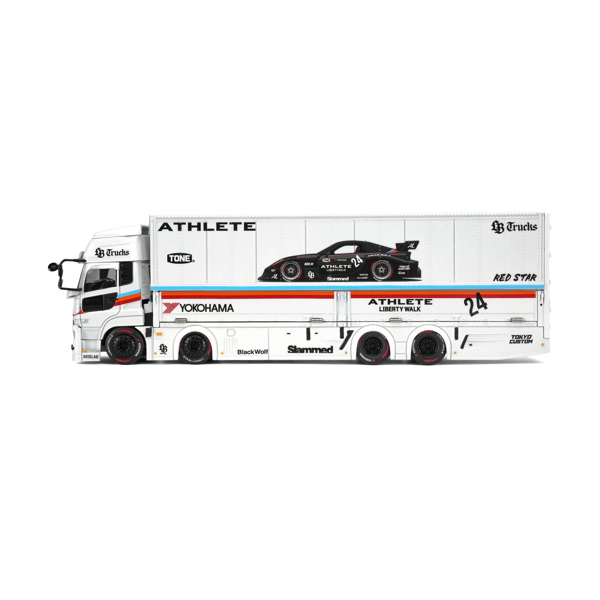Motorhelix 1:64 LB-Trucks UD Quon Cargo Truck ATHLETE White M61252