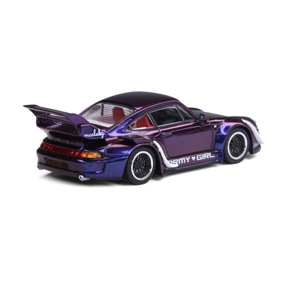 Motorhelix 1:64 RWB 993 Army Girl with Magnetic Air-Cooled Engine