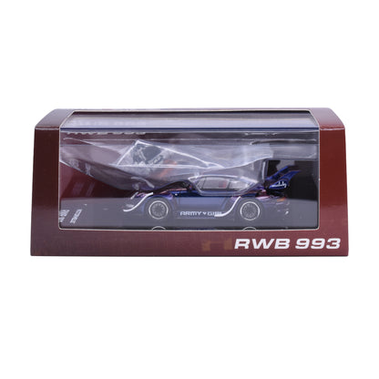 Motorhelix 1:64 RWB 993 Army Girl with Magnetic Air-Cooled Engine