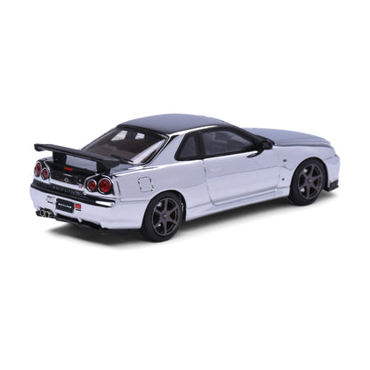 Motorhelix 1:64 Nissan Skyline GT-R R34 V-Spec II Electroplating Silver Canadian DieCast Expo 2026
