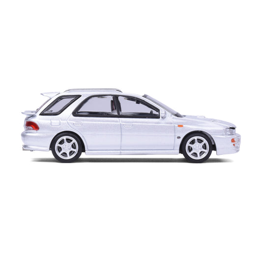 Motorhelix 1:64 Subaru Impreza Wagon WRX STi Ver VI Arctic Silver Metallic