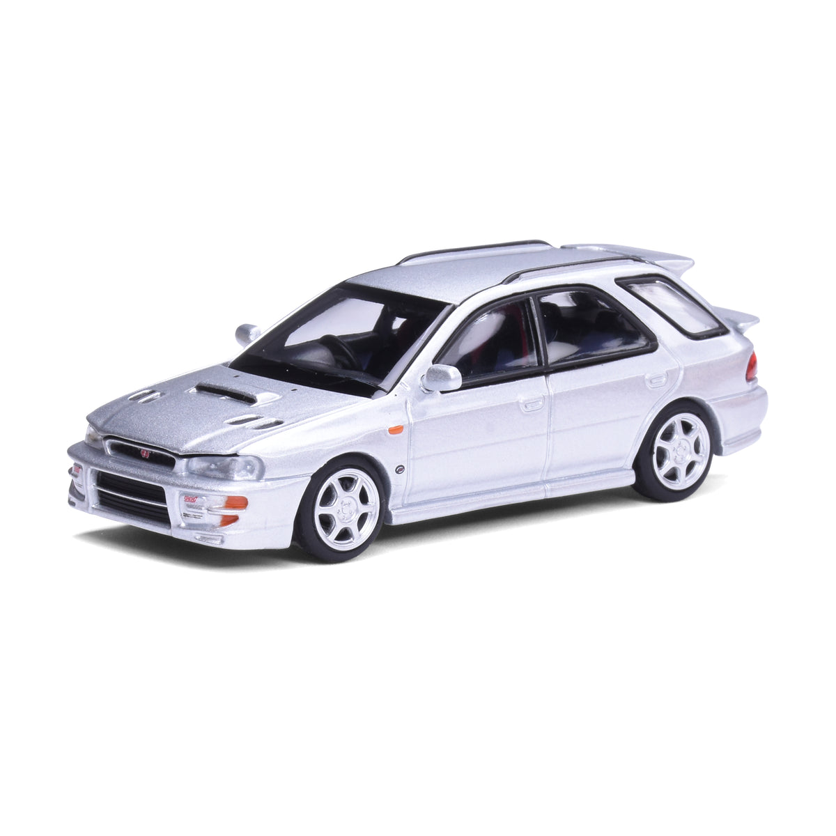 Motorhelix 1:64 Subaru Impreza Wagon WRX STi Ver VI Arctic Silver Metallic