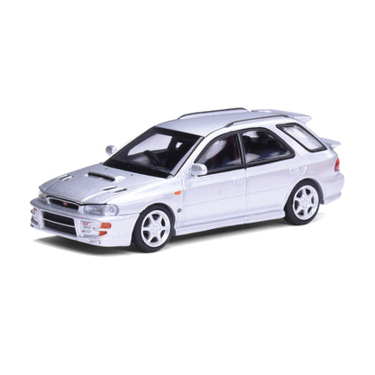 Motorhelix 1:64 Subaru Impreza Wagon WRX STi Ver VI Arctic Silver Metallic