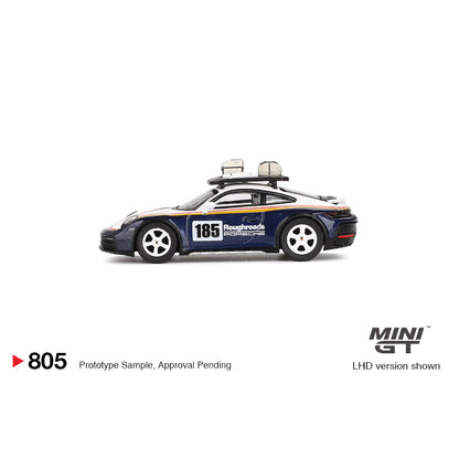 Mini GT 1:64 Porsche 911 Dakar Rallye Design Package White/Gentian Blue Metallic