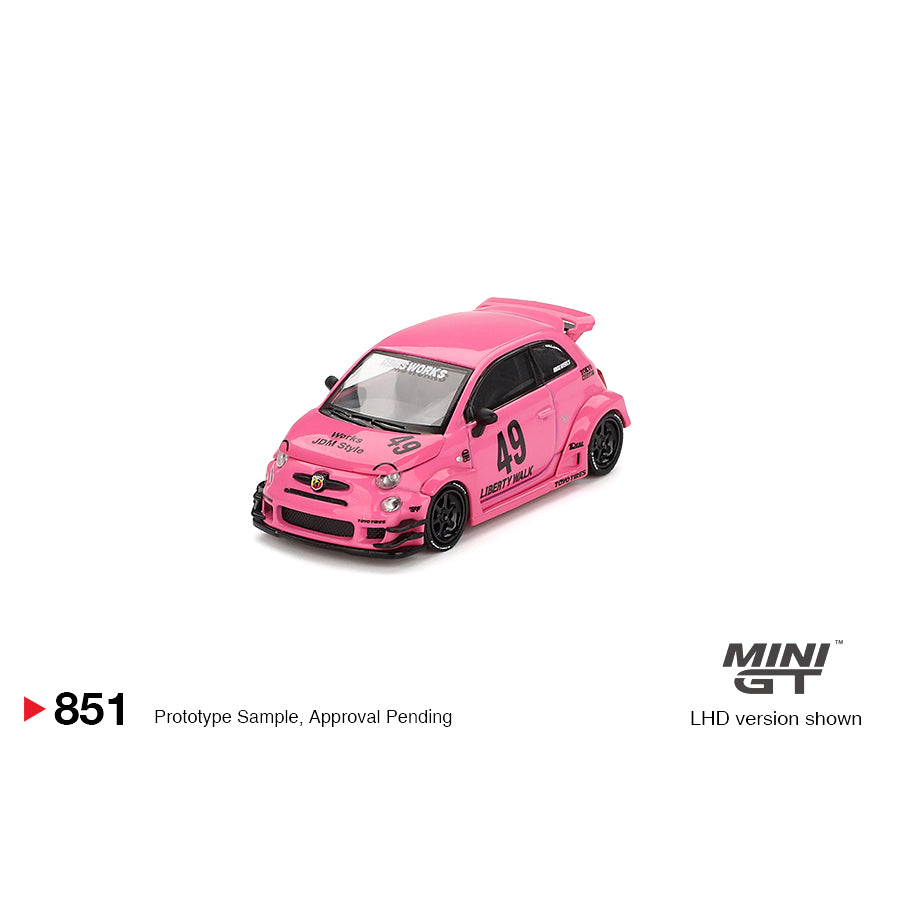 Mini GT 1:64 Abarth 595 LB-Works x Abas Works Pink