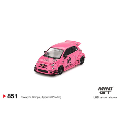 Mini GT 1:64 Abarth 595 LB-Works x Abas Works Pink