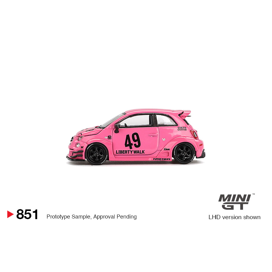 Mini GT 1:64 Abarth 595 LB-Works x Abas Works Pink