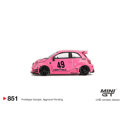 Mini GT 1:64 Abarth 595 LB-Works x Abas Works Pink