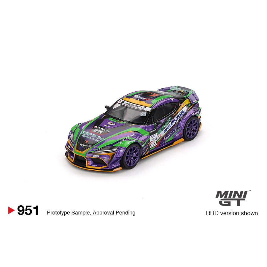 Mini GT 1:64 Toyota GR Supra KUHL 2021 D1GP Evangelion Racing MGT00951-BL