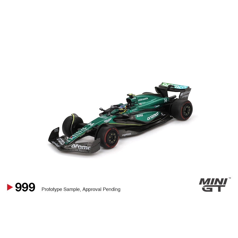 Mini GT 1:64 Aston Martin Fernando Alonso 2024 F1 2024 Bahrain GP MGT00999-BL