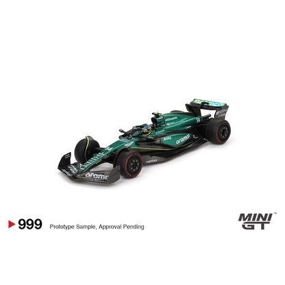Mini GT 1:64 Aston Martin Fernando Alonso 2024 F1 2024 Bahrain GP MGT00999-BL