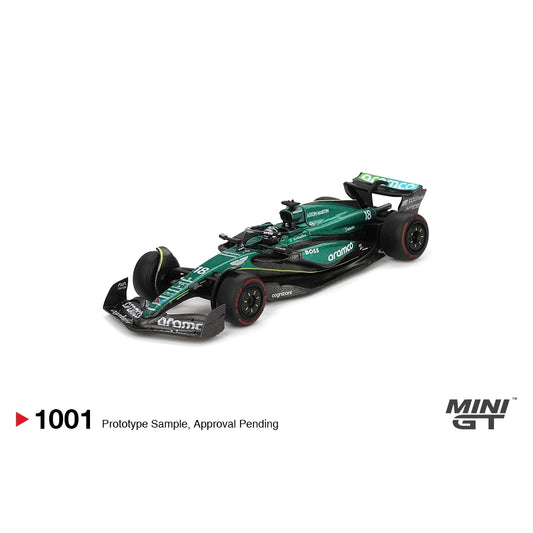 Mini GT 1:64 Aston Martin Lance Stroll 2024 F1 2024 Bahrain GP MGT01001-BL