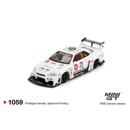 Mini GT 1:64 Nissan LB-ER34 Super Silhouette ATHLETE/COLLET MGT01059-BL