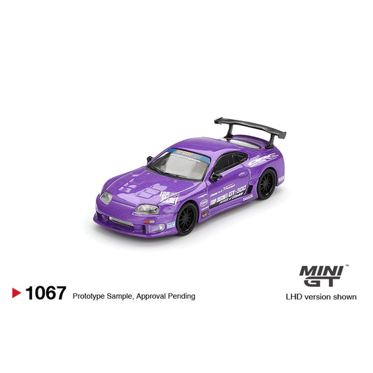 Mini GT 1:64 Toyota Supra (A80) Top Secret GT-300 Top Secret Purple MGT01067-BL