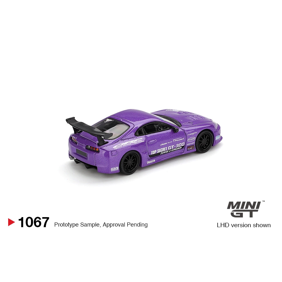 Mini GT 1:64 Toyota Supra (A80) Top Secret GT-300 Top Secret Purple MGT01067-BL