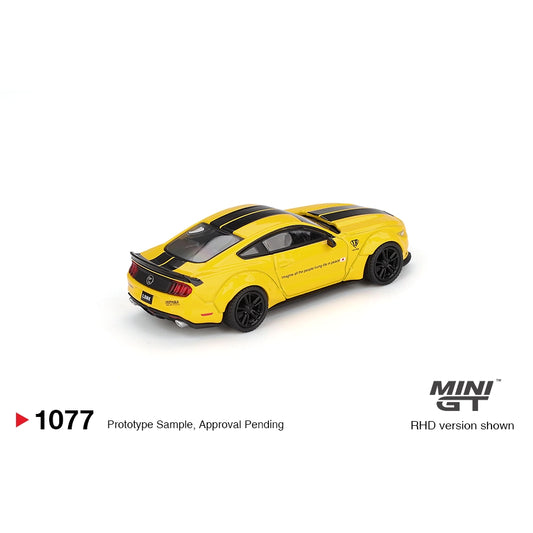 Mini GT 1:64 LB Works Ford Mustang Triple Yellow MGT01077-BL