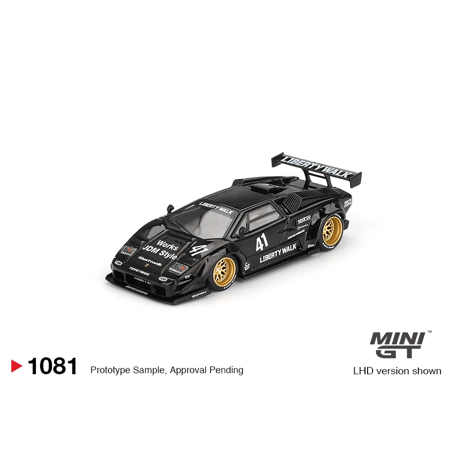 Mini GT 1:64 Lamborghini Countach LB-WORKS Black MGT01081-BL